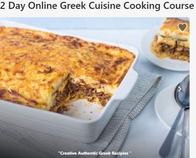 Online Greek Cuisine Cooking Course