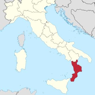 Map for Calabria