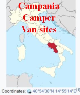 Campania Camper Van Sites Italy