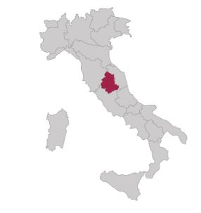 Map of Umbria Italy