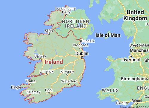 Ireland Eire Map