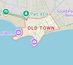 old town Benidorm map