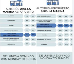Airport Time Table buses