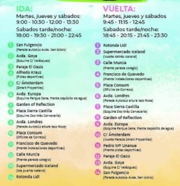 Free Bus Time Table 2026 La Marina